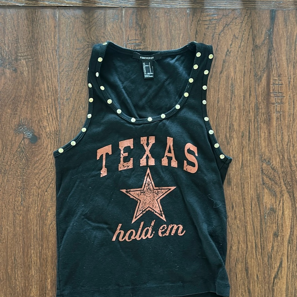 Forever 21 Texas studded tank top small